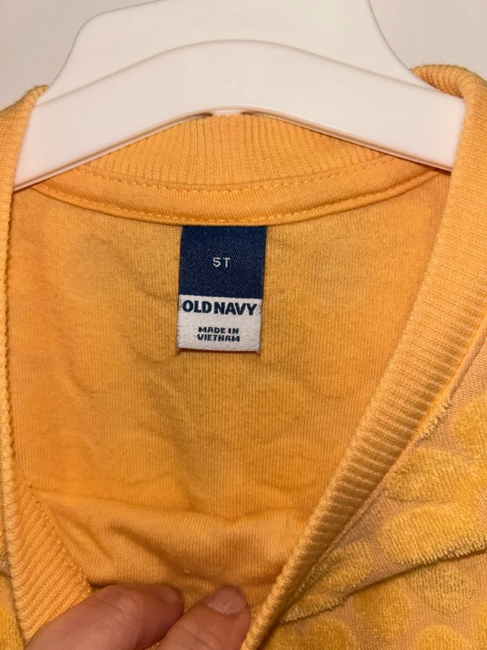 Old Navy Girls 5T Terry Daisy Sweatshirt & Shorts Set Yellow Floral